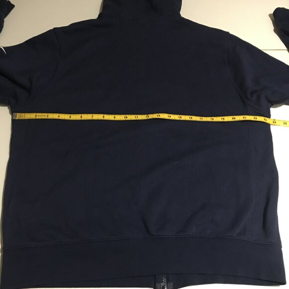 Nike Club Fleece Hoodie Full Zip Sweatshirt Mens Large Blue Olympic - Picture 8 of 9